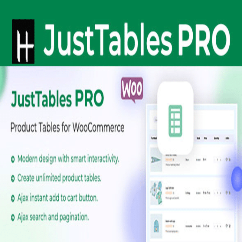 JustTables Pro JustTables Pro