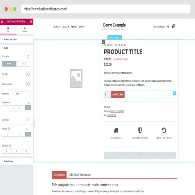 Kadence WooCommerce Elementor