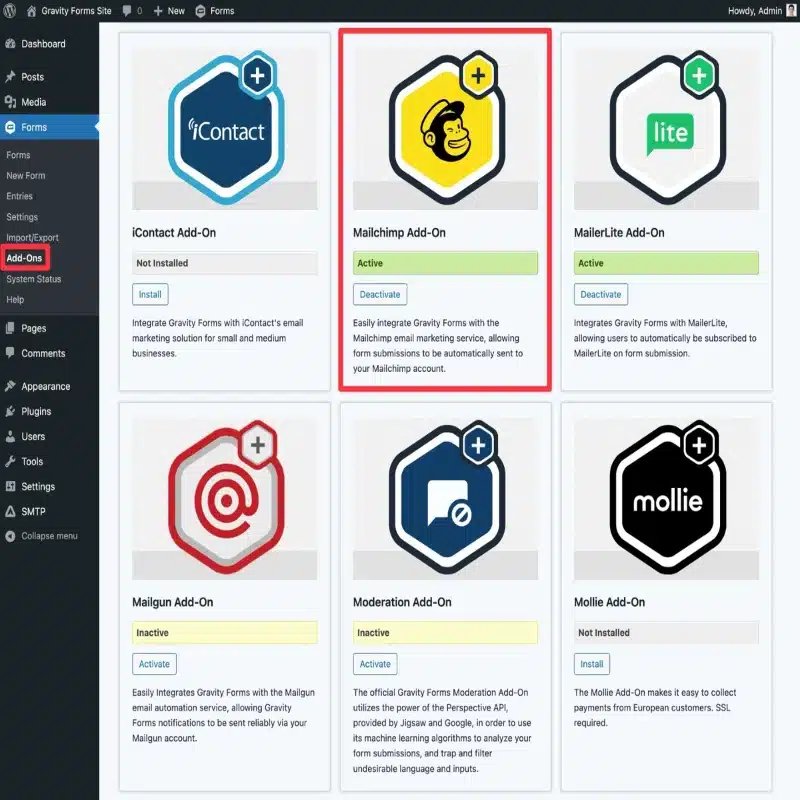 Mailchimp Addon for Gravity Forms Mailchimp Addon for Gravity Forms