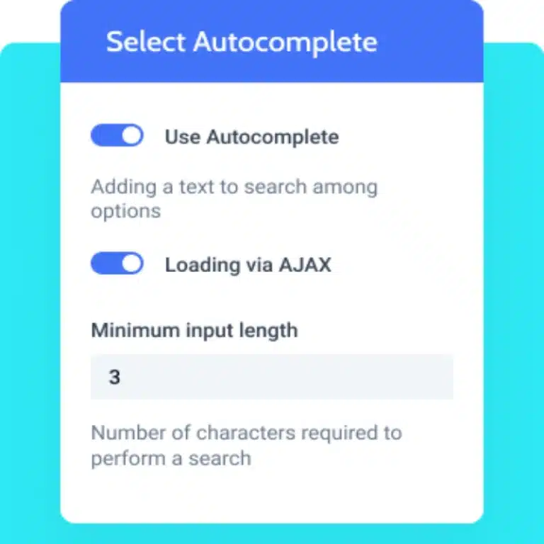 Select Autocomplete JetFormBuilder Addon