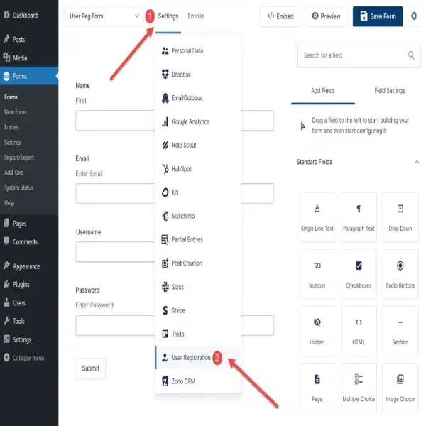 User Registration Addon for Gravity Forms
