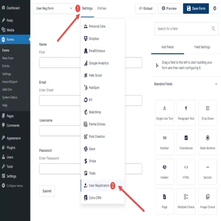 User Registration Addon for Gravity Forms