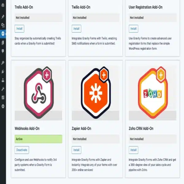 Webhooks Addon for Gravity Forms