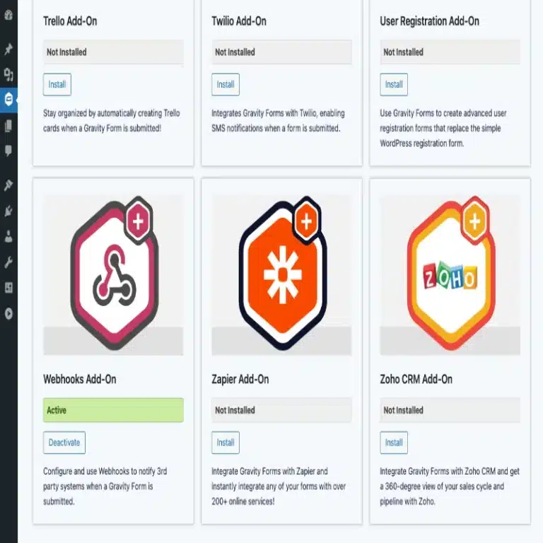 Webhooks Addon for Gravity Forms