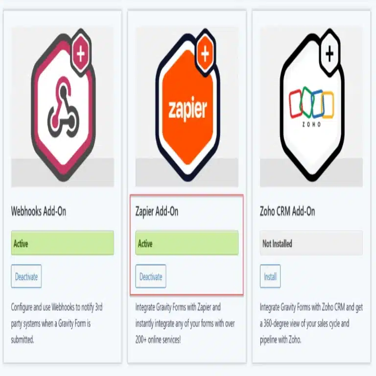 Zapier Addon for Gravity Forms
